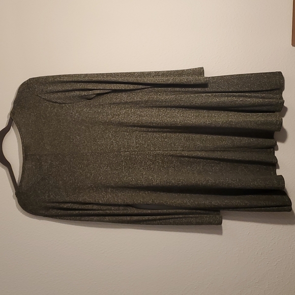 Olive green midi dress - Picture 2 of 2